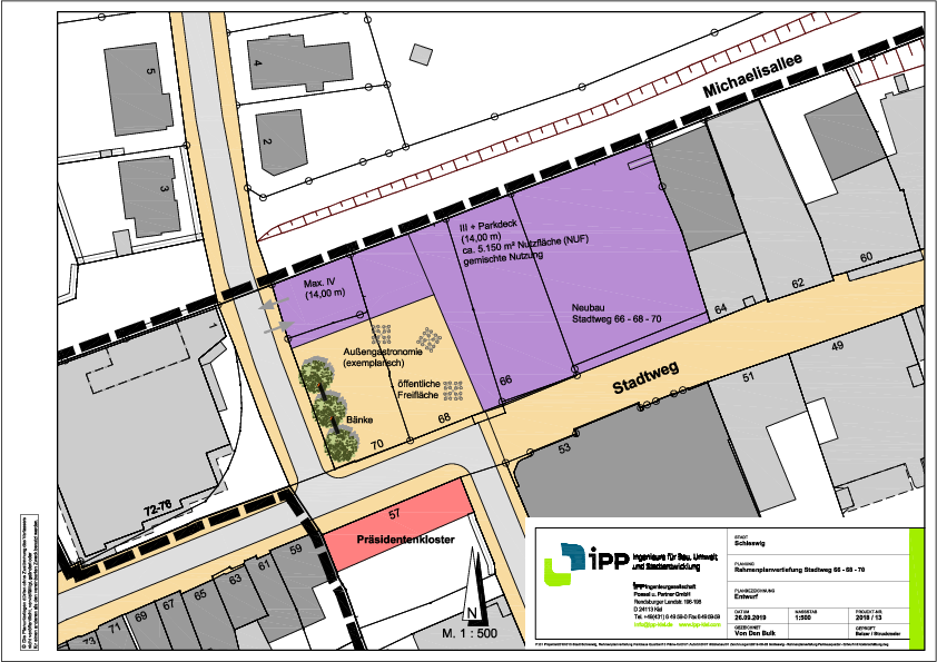 Rahmenplanvertiefung Stadtweg 66, 68 und 70