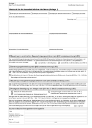 Vordruck für die bauaufsichtlichen Verfahren (Anlage 1)