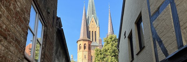 Blick durch den Weg "Apothekergang" mit Blick auf den Schleswiger Dom