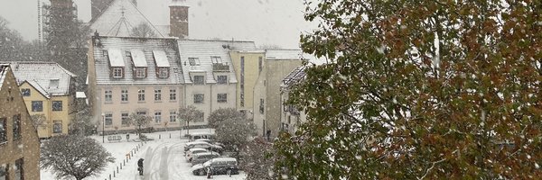 Der Rathausmarkt, der Dom und Autos sind mit Schnee bedeckt.